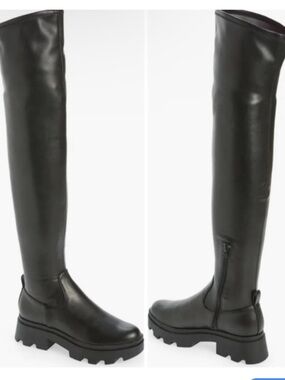 OpenEdit Men's Black Lug-Sole Platform Boots